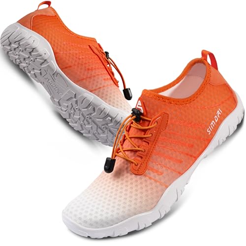 Image of SIMARI Water Shoes for Women Men - Barefoot Quick-Dry Aqua Socks | Lightweight Swim Shoes for Surfing, Swimming, Beach Sports, Kayaking, Diving | Non-Slip Design