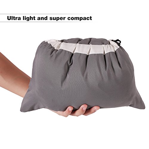 Redcamp Camping Pillow For Sleeping Lightweight And Compressible, Small Pillow For Travel Backpacking Hammock, Peach Skin Grey #TOP2