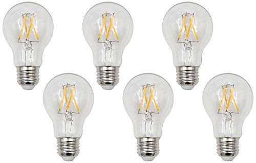 Tesler 40W Equivalent Clear 4W LED Dimmable Standard A19 6-Pack