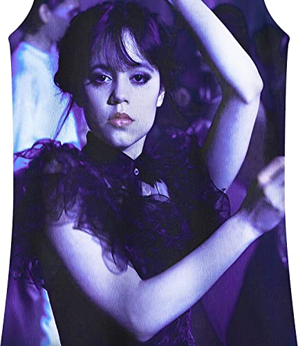 Girls Wednesday Addams Girls Family Costume Academy Uniform Dance Dresses Halloween Role-Playing Party Dresses (9-10 Years) #TOP2