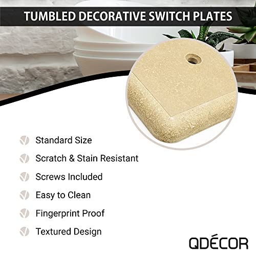 Questech SWP101-01PK3 Decor Single Duplex Electrical Outlet Covers, 1-Gang Single Switch Plate Standard Size Receptacle Cover thumb #2