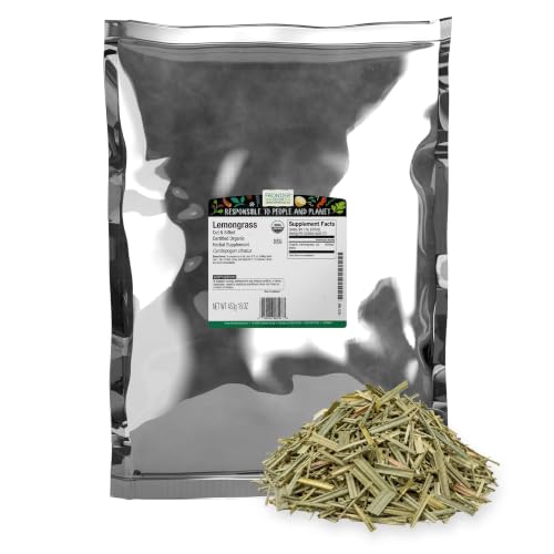 Frontier Co-op Organic Dried Lemongrass, Cut and Sifted, Bulk Bag - 100% Pure, Natural Lemon Grass...
