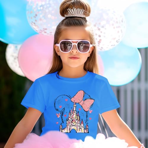 Image of Graphic Shirts for Girls Cute Bow T Shirt Kids Toddler Holiday Tshirt Vacation Trip Summer Tee Cotton Tops