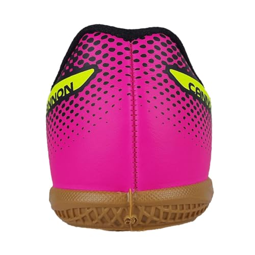 Chuteira Futsal, Cannon Junior, Umbro, Infantil, Rosa Fluor/Preto/Limão, 34
