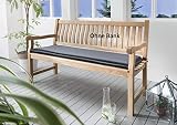 Destiny Bankpolster 110 cm * GRAU *Kissen Auflage für Gartenbank Bank Polster - Ohne Bank