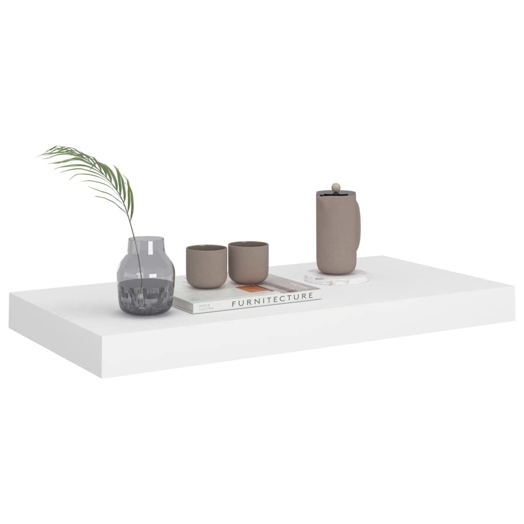 Scaffali a Parete 4 pz,Mensole da muro design Mensole cameretta Mensole da muro angolare Per soggiorno, studio, bagno, cucina Bianchi 50x23x3,8 cm in MDF