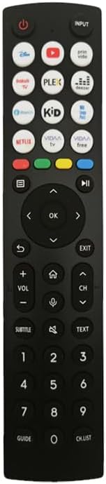 Replacement Hisense TV Remote Control for Hisense VIDAA 4K UHD Smart TV – No Setup Required