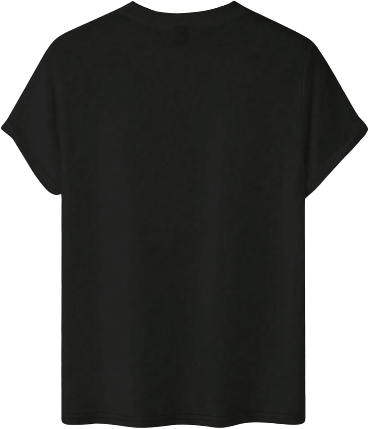 SOLY HUX Men's Color Block Graphic Tees Print Short Sleeve Round Neck T Shirt Top Black and Brown Letter Large - Image 2