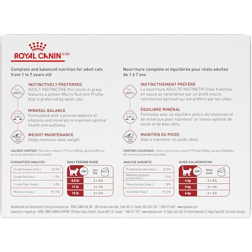 Royal Canin Adult Instinctive Thin Slices in Gravy Wet Cat Food, 3 oz can (12-Count) image 6