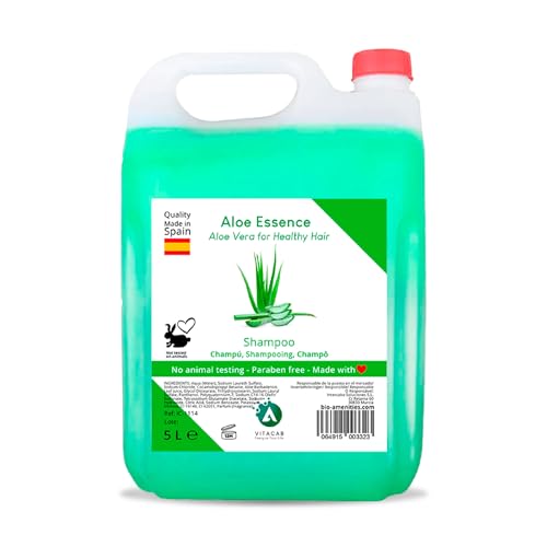Garrafa de 5 Litros de Champú de Aloe Vera Vitacab | Cuidado Natural y Revitalizante, Perfecto para Hospedajes, Spas y Comercios, Fabricado en España
