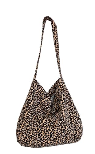 Leopard Shoulder Bag for Women Soft & Lightweight Large Tote Purse Handbag Travel Satchel Women's Gift