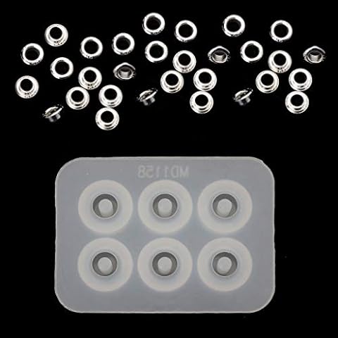 Zhichy One Pack S925 Beads Cap Silicone Mold Kit, Add-a-Bead Bracelet Beads Crystal Resin Silicone Mold, DIY Crafts Jewelry Moulds for Resin Cover