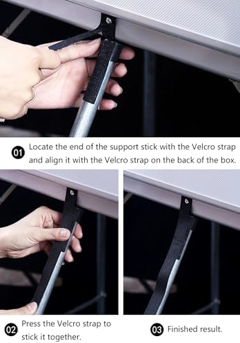 Portable Aluminum Jewelry Display Case with Waterproof Design, Foldable Stand for Necklaces, Rings & Accessories - Perfect for Night Markets & Stalls (70x50cm)