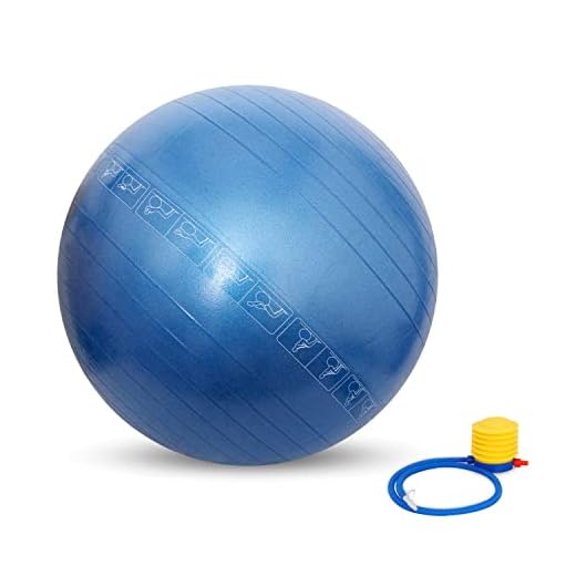 Nivia Anti Burst PVC Ball for Exercise & Fitness with Foot Pump (Size - 85 cm) Blue