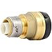 SharkBite 1-1/2 Inch x 1 Inch Reducing Coupling, Push to Connect Brass Plumbing Fitting, PEX Pipe, Copper, CPVC, PE-RT, HDPE, UXL014128