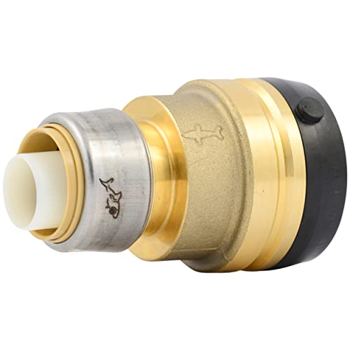 SharkBite 1-1/2 Inch x 1 Inch Reducing Coupling, Push to Connect Brass Plumbing Fitting, PEX Pipe, Copper, CPVC, PE-RT, HDPE, UXL014128 by SharkBite - Used condition - US$7.67