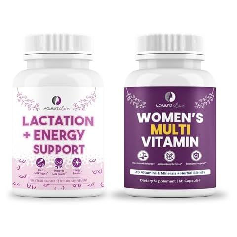 Mommyz Love Womens Multivitamin for Hormonal Balance, Antioxidant Defense, Immune Support + Lactation Support with Organic Post Natal Vitamins for Breast Milk Supply Increase Cover