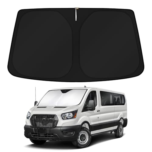 KUST Windshield Sun Shade for 2024 2025 2026 Ford Transit 350 Accessories Custom Fit Sunshade Sun...