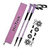 HoTrek Trekking Poles Hiking Poles - Telescopic Nordic Walking Poles Aluminum - 2 Pack Hiking Sticks with Quick Lock System for Hiking, Camping, Mountaining, Backpacking, Walking, Trekking
