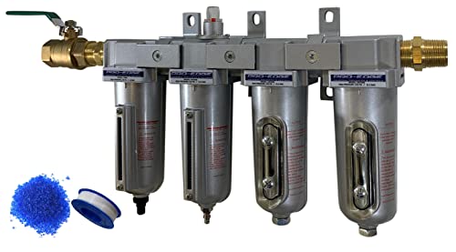 THB 4 Stage High Flow 70 Series Industrial Ultra Clean Compressed Air Filter Dryer Combination (1/2