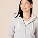 Amazon Essentials Women's Sherpa-Lined Fleece Full-Zip Hooded Jacket (Available in Plus Size), Grey Heather, X-Large