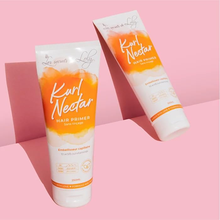Les Secrets de Loly Kurl Nectar x2 – Leave-In Pflege ohne Ausspülen Feuchtigkeitsspendend – lockiges, gelocktes & krauses Haar – 10 natürliche Wirkstoffe – Sulfate frei – Vegan