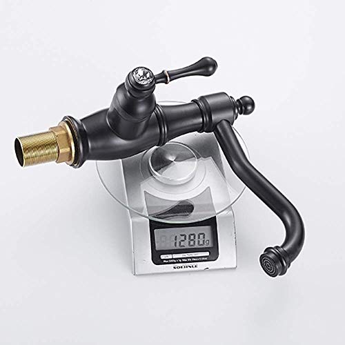 Robinet de salle de bain personnalité carré et mitigeur style noir antirouille