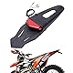JMTBNO LED Motorrad Rücklicht E-geprüft mit Kennzeichen Halterung Rotem LED Bremslicht Weiße Kennzeichenbeleuchtung für Offroad-Motorräder Enduro Motocross Dirt Bikes (Rotes Glas)