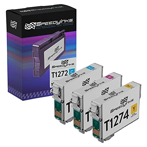 SPEEDYINKS Remanufactured Ink Replacement for Epson T127220 (CMY, 3-Pack)