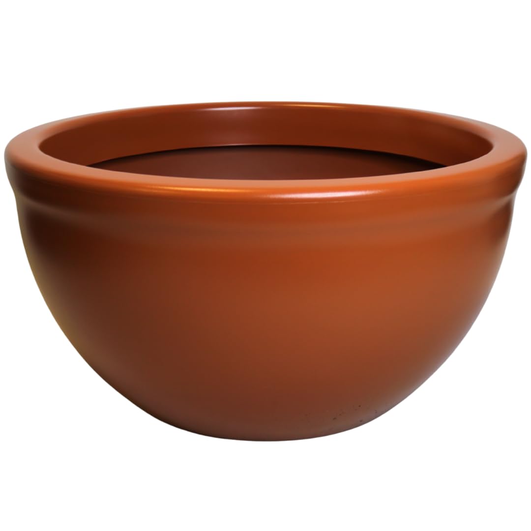 Trifibre Rust | Hampton Roto Moulded 88Cm Heavy Duty Outdoor Plant Pots (Rust) | 140L Large Plastic Plant Pot | Frost Proof & Uv Resistant | Lightweight Garden Pots And Planters For Patios & Gardens