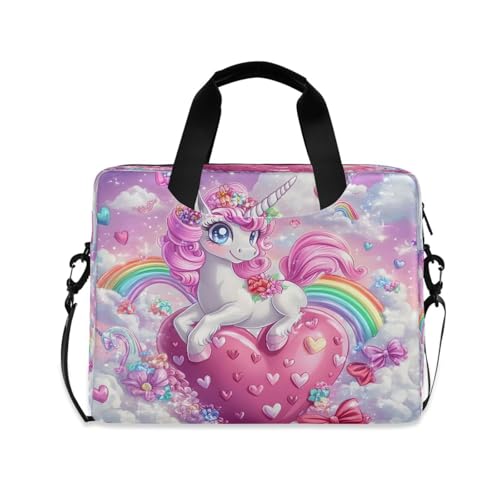 Maletín para laptop diseño unicornio con correa miniatura 1