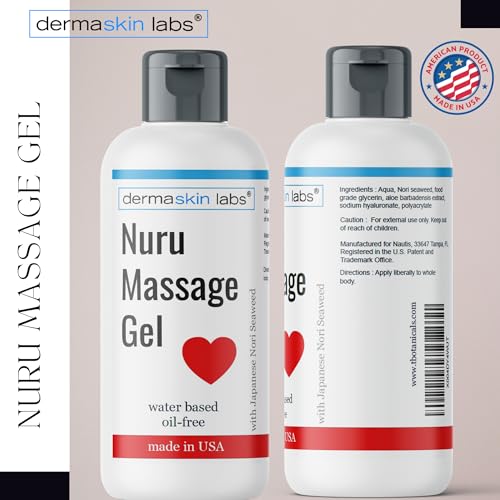 Nuru Gel de massagem corporal corporal totalmente à base de água natural, não mancha, não oleoso, su