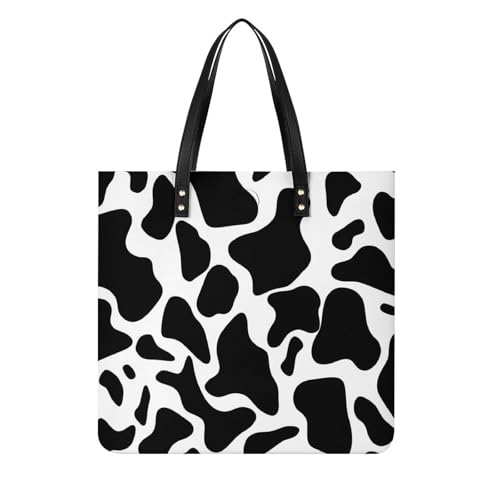 Cow Spot Large Leather Handbags Women Fashion Handbag Multifunctional Travel Bag It Is A Great Gift for Mothers, Teachers, Friends, Bridesmaids
