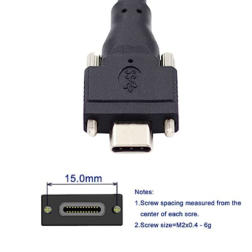 CY USB Panel Mount Cable USB C to USB Data Cable USB 3.1 Type-C Dual Screw Locking to Standard USB3.0 Data Cable - Image 2