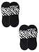 On The Go! Hosiery Women's Fashion Invisible No Show Socks (6 Pair/ 3 Pack) One Size (Black with Zebra Print)