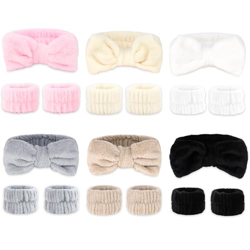 Wecoe Spa Headbands and Wristbands Set for Washing Face Women Girls Gifts