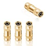 ANRIWT Air Brake Line Fittings,3/8" DOT Air Fittings Brass Push in Fitting, Push to Connect Union Fi