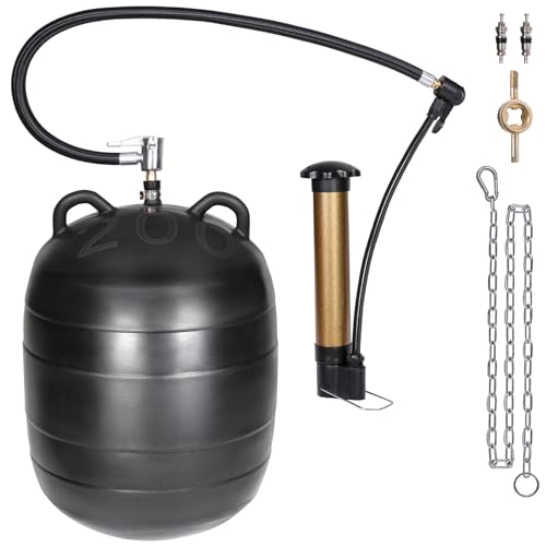 Image of 8 Inch Inflatable Pipe Plug Kit with Fast Air Pump & Extension Hose, Heavy Duty Rubber Sewer Test Ball with Safety Chain & Valve Tool for Drain Blocking & Leak Testing(Fits 7.8 inch-8.2 inch Pipes)