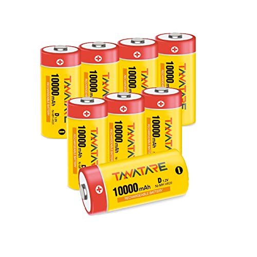 Tanatare Rechargeable D Batteries High Capacity 10000Mah 8 Pack Nimh D Size Batteries #TOP27