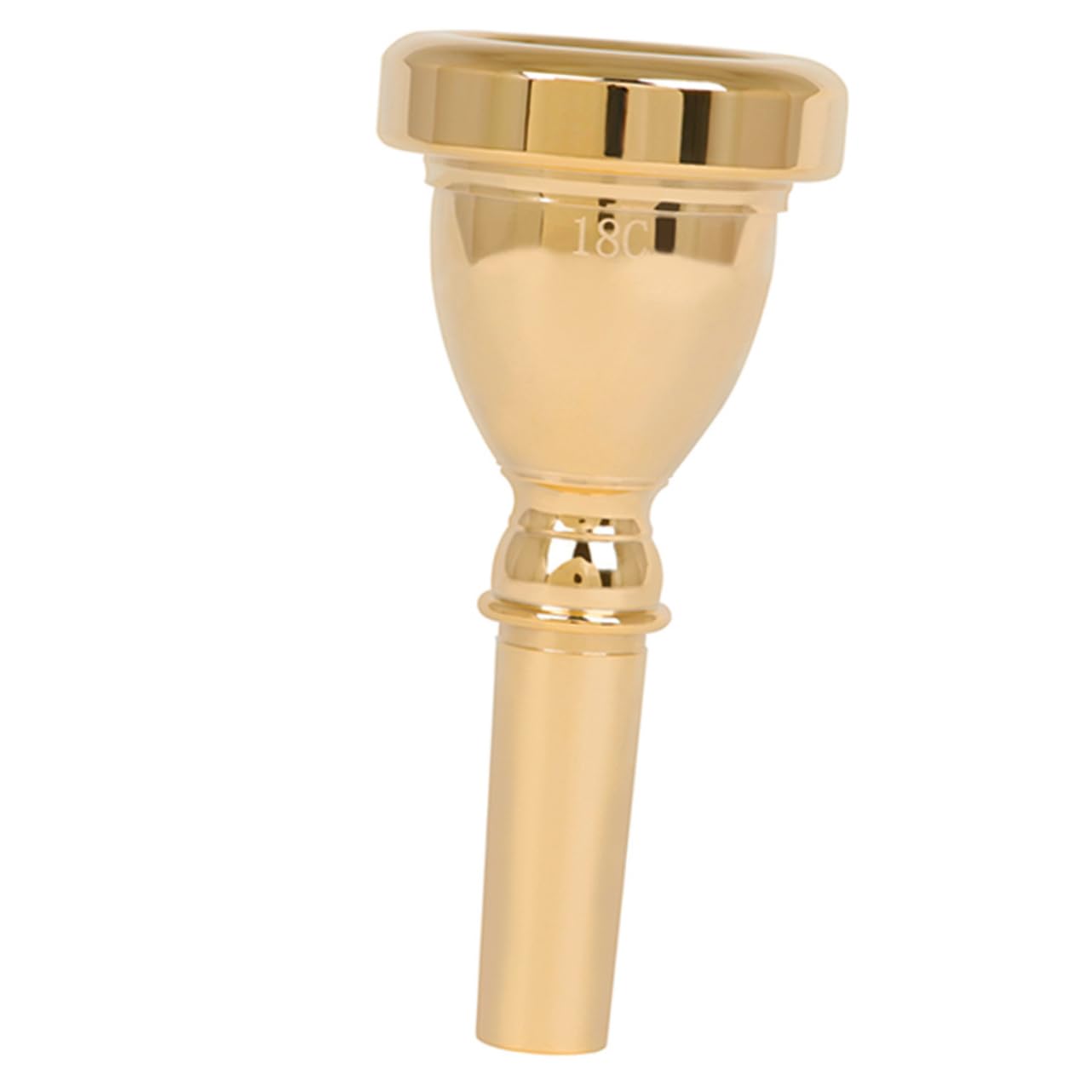 Tuba Mundstück Ersatz 14mm Messing Goldfarbend Kompatibel für Anfänger und Profis Musiker Zubehör