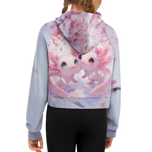 WELLFLYHOM Girls Fashion Sweatshirt 5-14T 1/2 Zip Up Collar Hoodies Raglan Long Sleeve Sweater Shirt Cropped Tops2