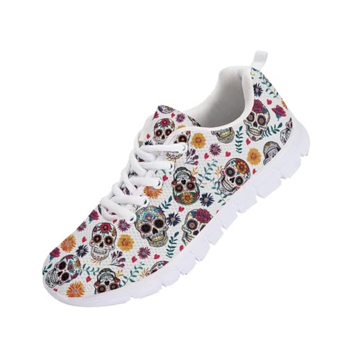 SYtrade Women's Tennis Shoes Halloween Fall Thanksgiving Athletic Running Sneakers White Sole