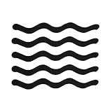 Grip Shop Anti-Rutsch Aufkleber für Badewanne, Dusche, Treppe, Schwimmbad Schutz Welle 10cm 12 Stück Schwarz