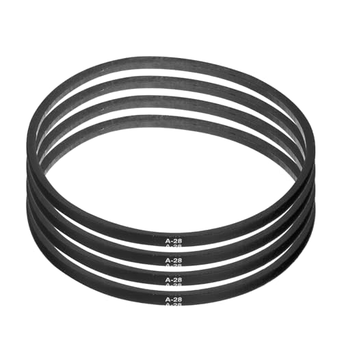 Image of uxcell 4pcs A28 or 4L300 Classic Wrapped Rubber V-Belt, 28 inch(710mm) Inside Circumference, A Profile V Belt