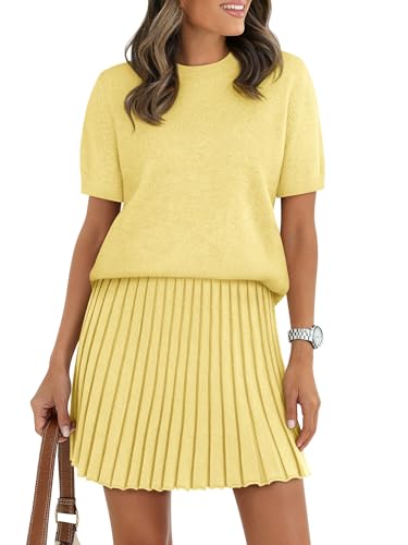 COCCKO Womens 2 Piece Outfits Fashion Spring 2026 Short Sleeve