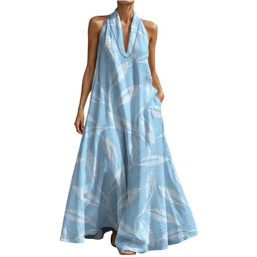 Robe en lin femme été fluide et légère pour camoufler les rondeurs