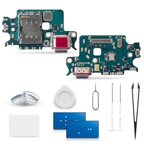 ExtKry Ladebuchse ersatz für Samsung Galaxy S22 Ladebuchse ersatz Charger Repair Ladeanschluss Dock Connector Mikrofon mit Reparaturset