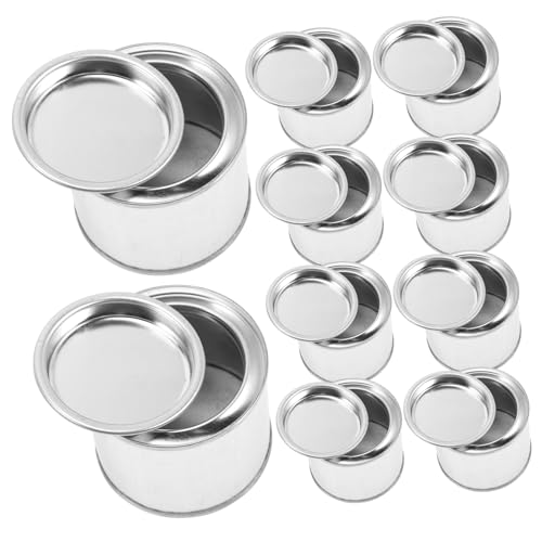 Veemoon 10pcs Metal Paint Can Empty Round Cans for Craft Storage for Oil Paint Sealing and Handheld Pigment Container Use