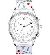 JewelryWe Orologio Da Donna In Pelle Per Infermieri - Quadrante Con Lancetta Secondi E Indicazione 24h - Leggero 27g - 2