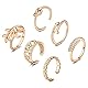 JFORYOU Zehenringe Offenen Verstellbar Zehenring, Fußkettchen Ketten Armbänder Fußschmuck Set für Frauen Mädchen